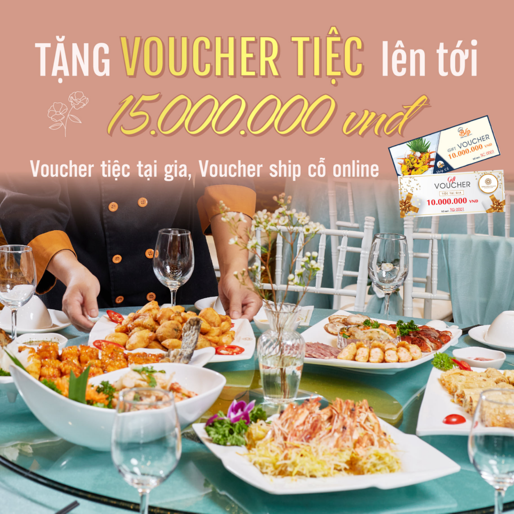 Voucher ship cỗ online trị giá 1.000.000đ trải nghiệm một bữa tiệc tại gia độc đáo