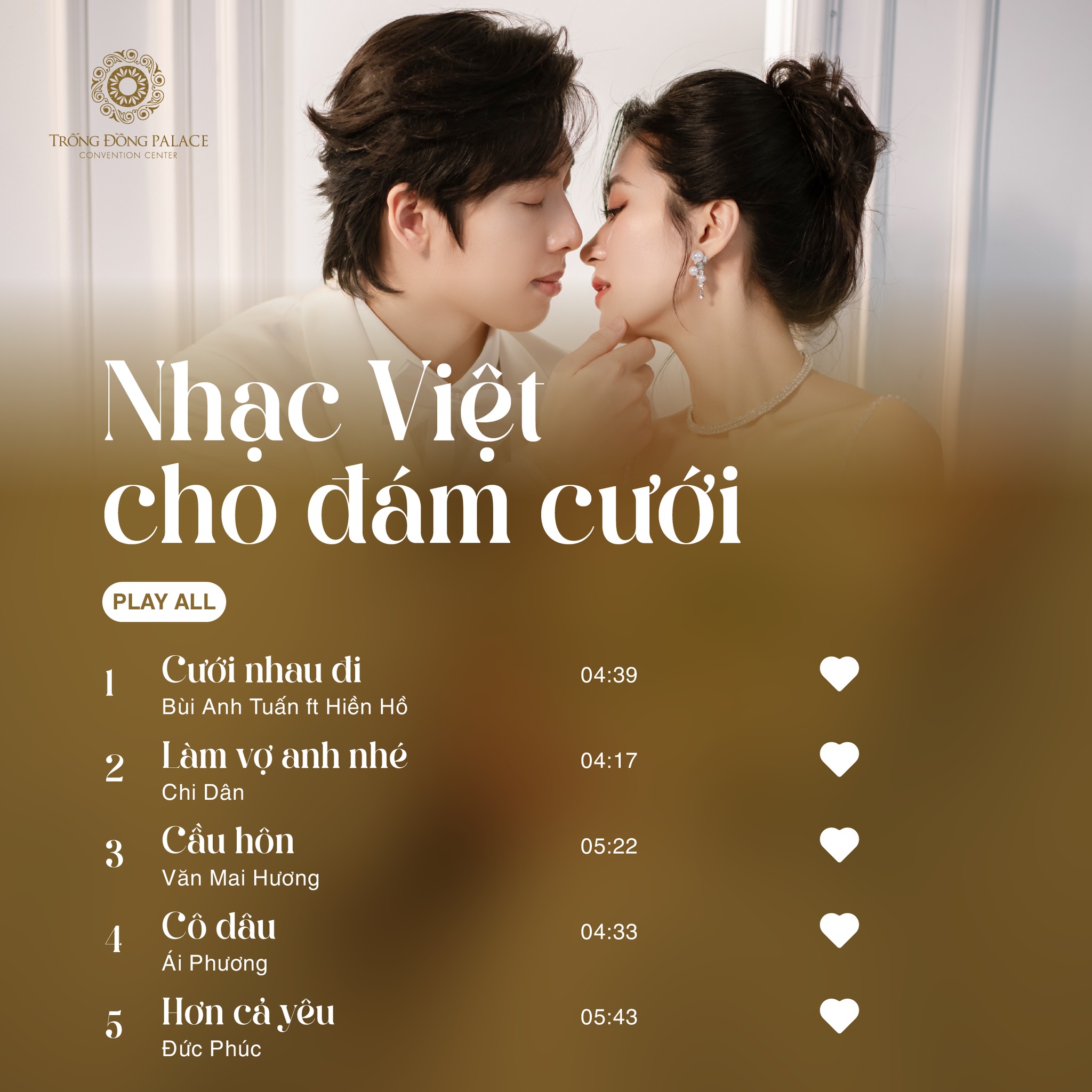 Trống Đồng Palace — Nhạc đám cưới: Hướng dẫn chọn nhạc hoàn hảo cho ngày vui